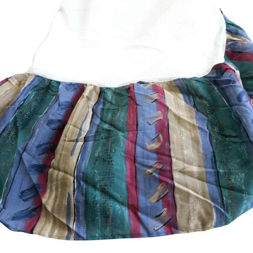 Vintage Thomaston Queen Size Bed Skirt Multi-Color Ruffle 13